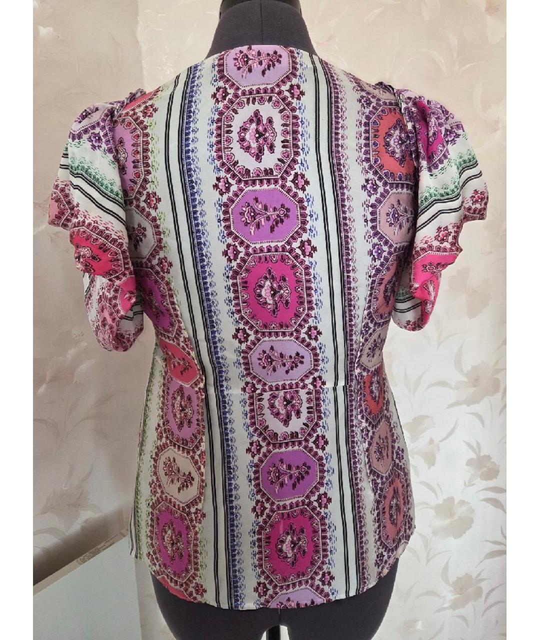 ROBERTO CAVALLI Мульти шелковая блузы, фото 2