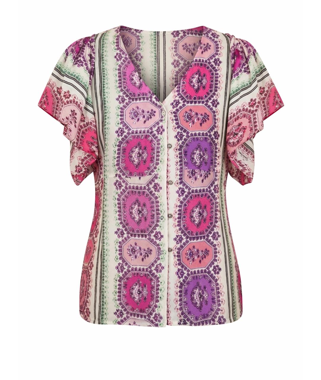 ROBERTO CAVALLI Мульти шелковая блузы, фото 1