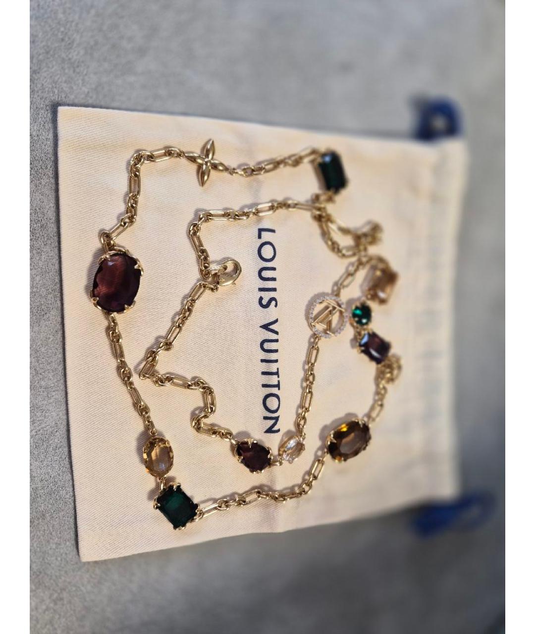 LOUIS VUITTON Золотое металлическое колье, фото 2