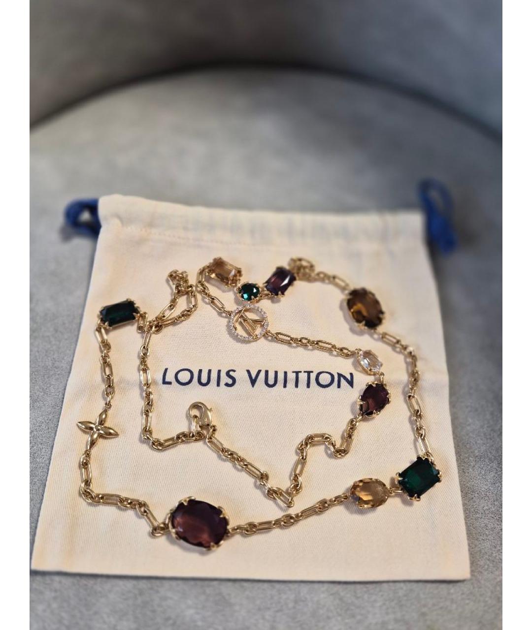 LOUIS VUITTON Золотое металлическое колье, фото 4