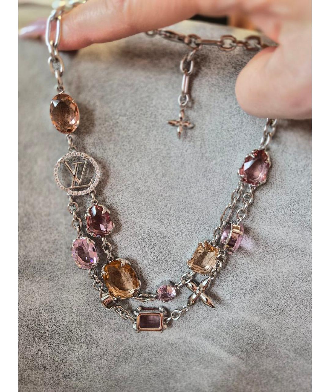 LOUIS VUITTON Серебряное металлическое колье, фото 2