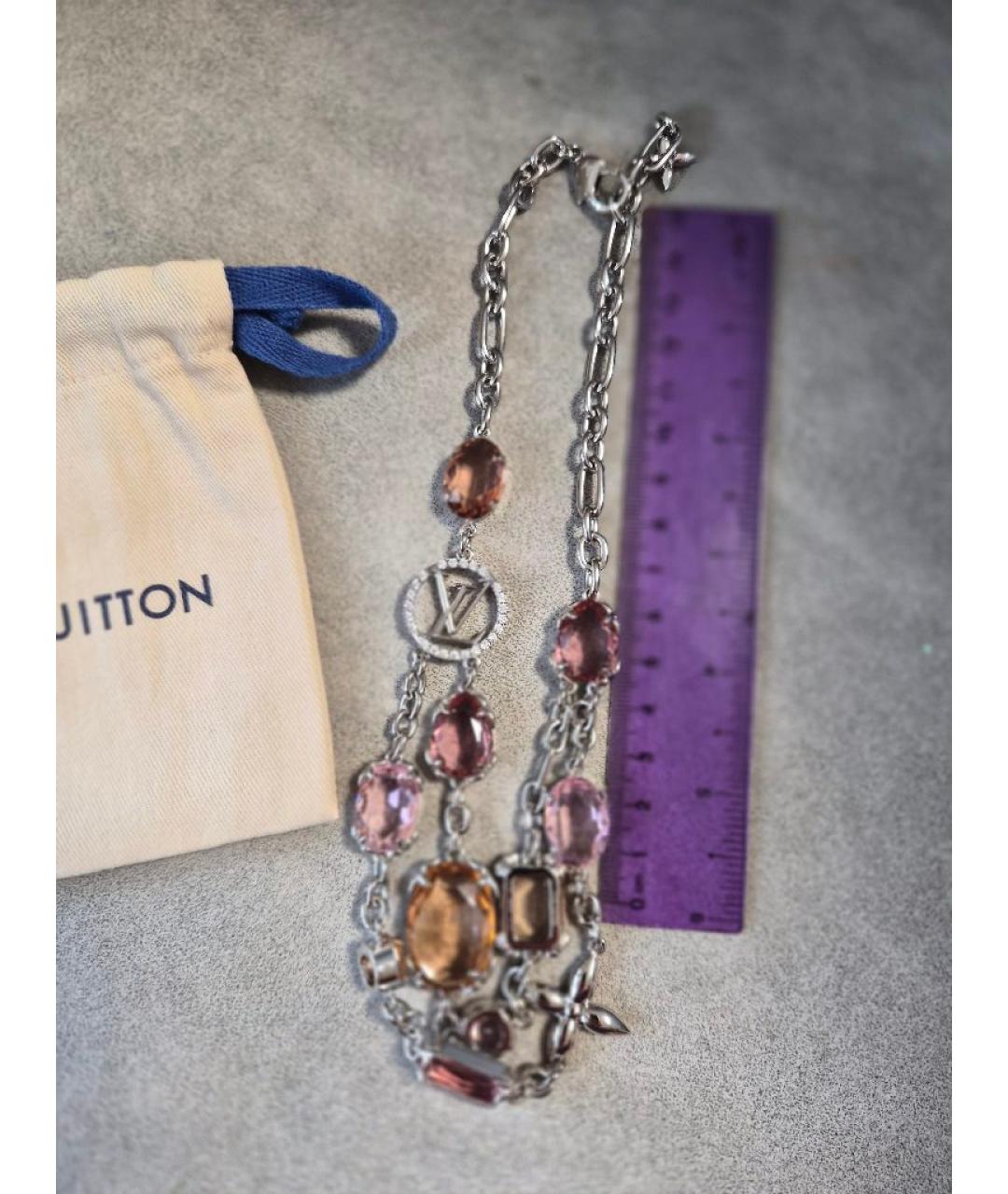 LOUIS VUITTON Серебряное металлическое колье, фото 3