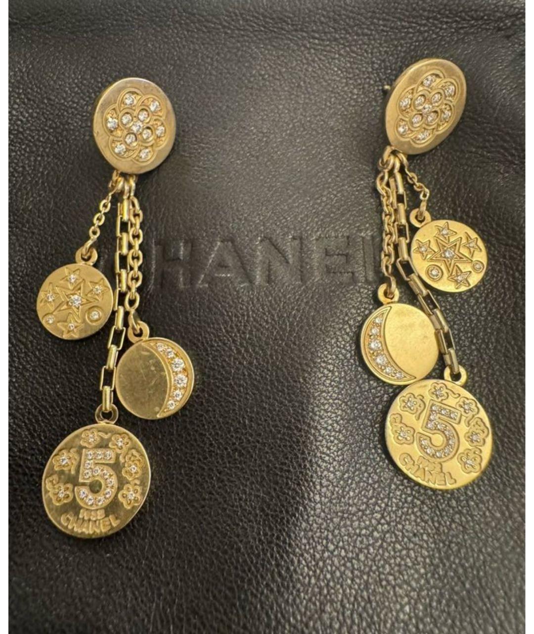 CHANEL Золотые серьги из желтого золота, фото 3