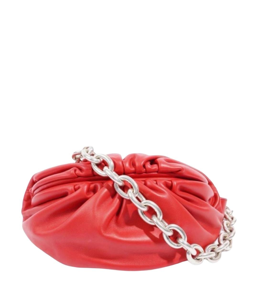 BOTTEGA VENETA Красная кожаная сумка через плечо, фото 1