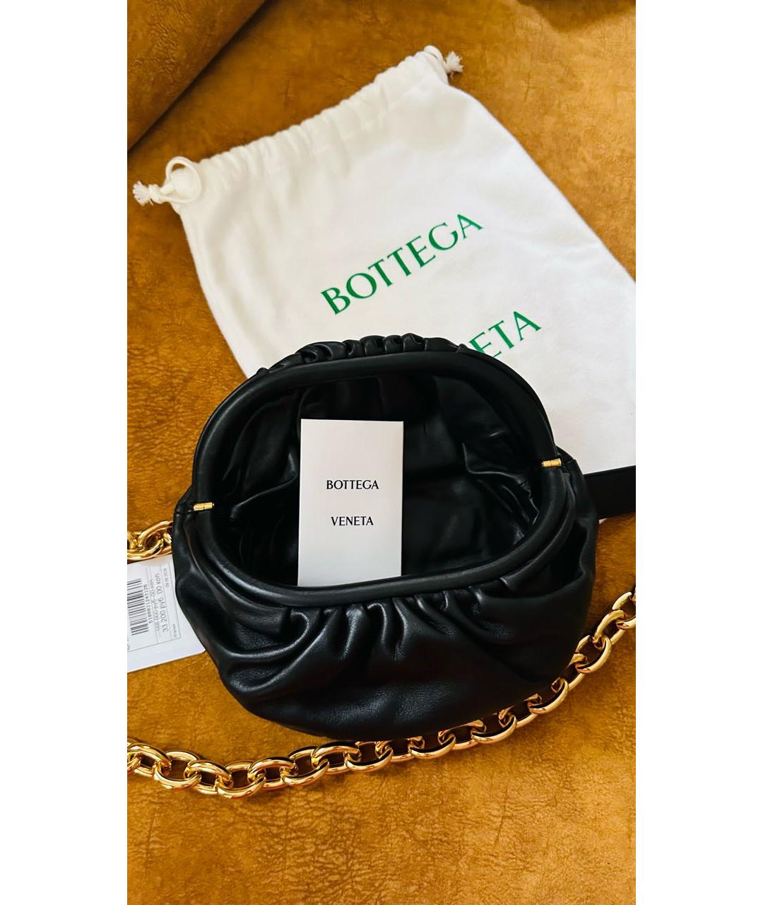 BOTTEGA VENETA Черная кожаная поясная сумка, фото 3