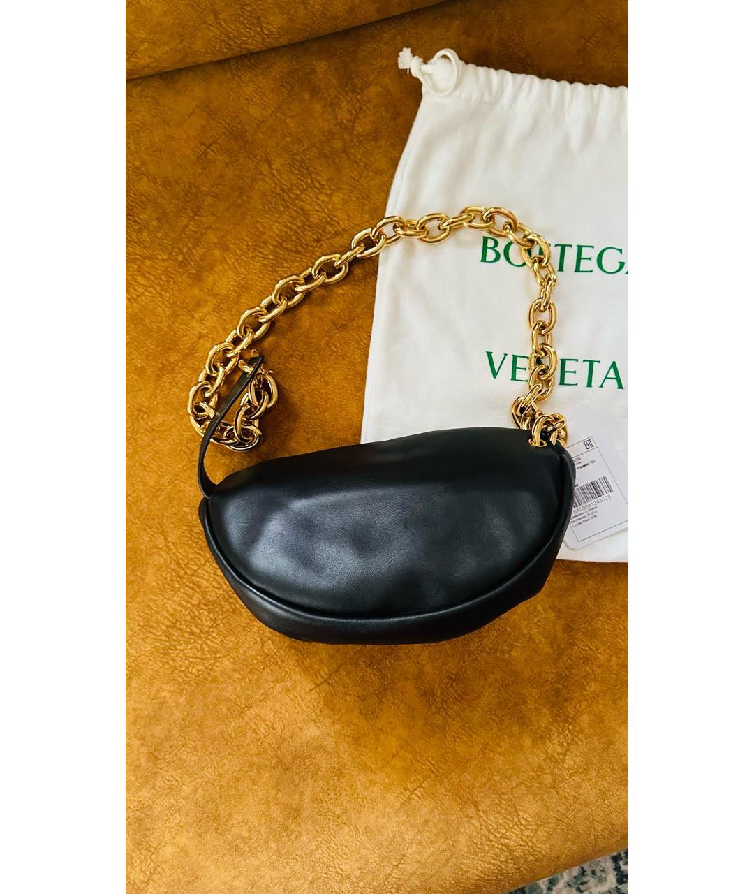 BOTTEGA VENETA Черная кожаная поясная сумка, фото 2