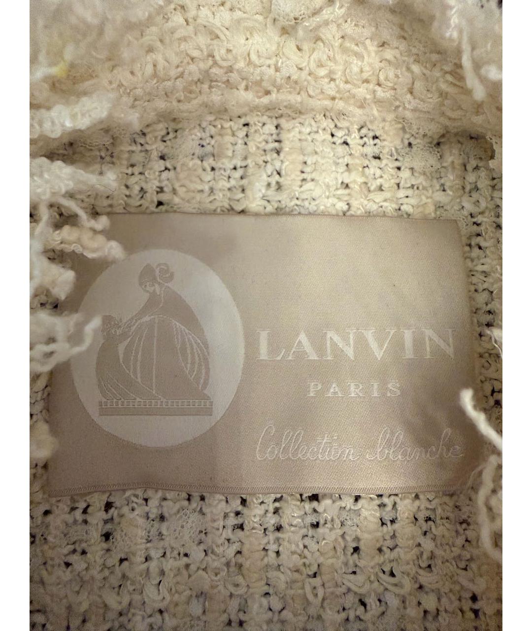LANVIN Белый хлопковый костюм с юбками, фото 3