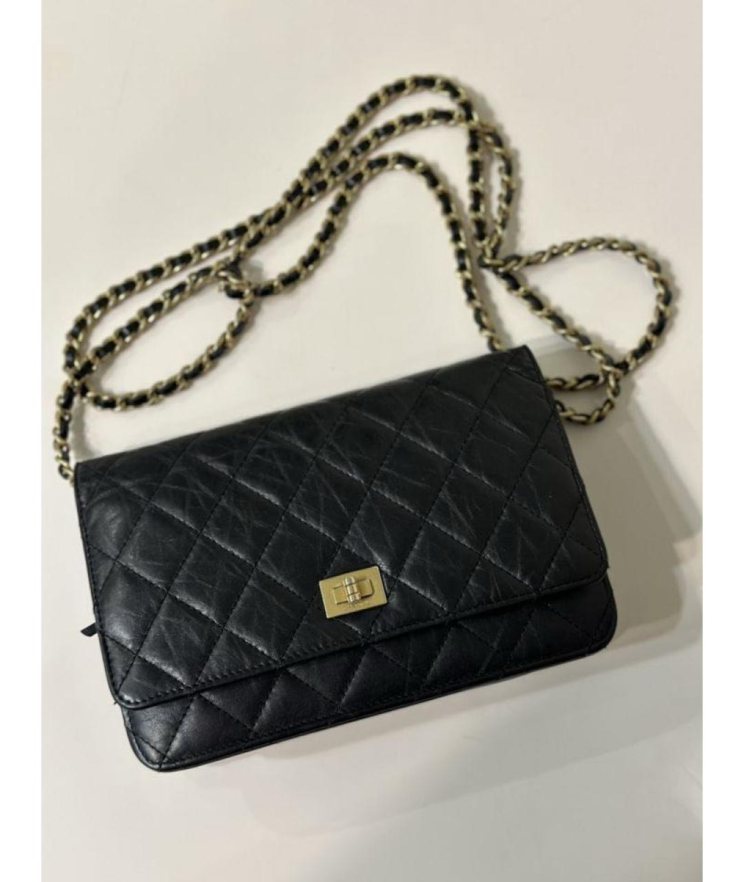 CHANEL Черная кожаная сумка через плечо, фото 8