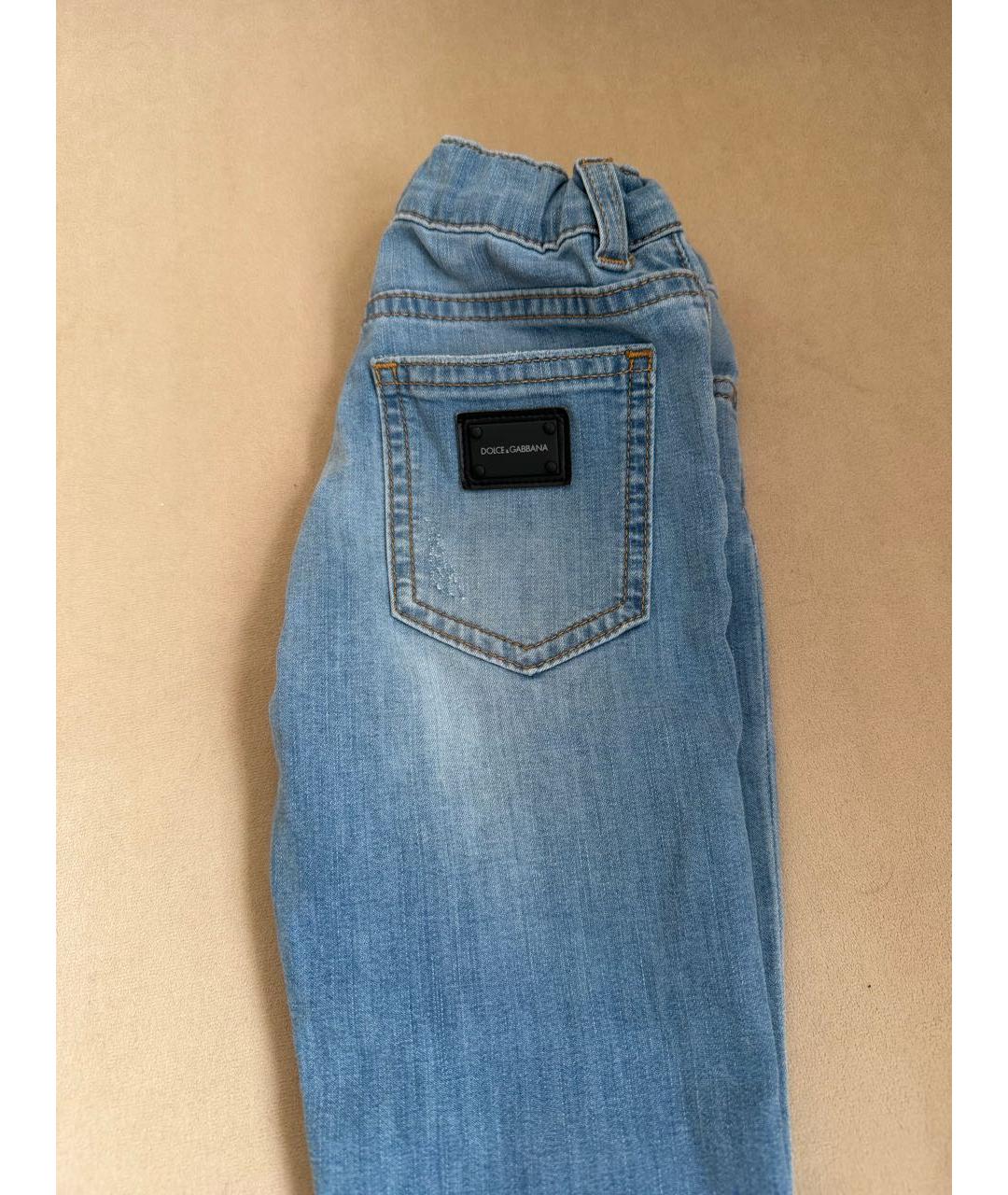 DOLCE&GABBANA Голубые деним детские джинсы, фото 7