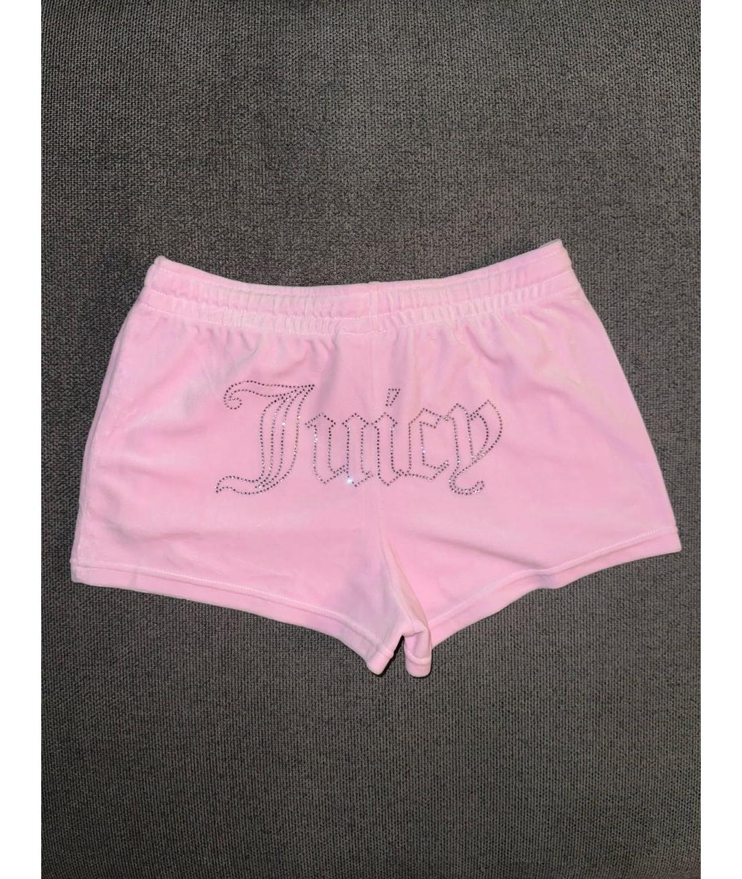 JUICY COUTURE Розовый велюровый костюм с брюками, фото 5