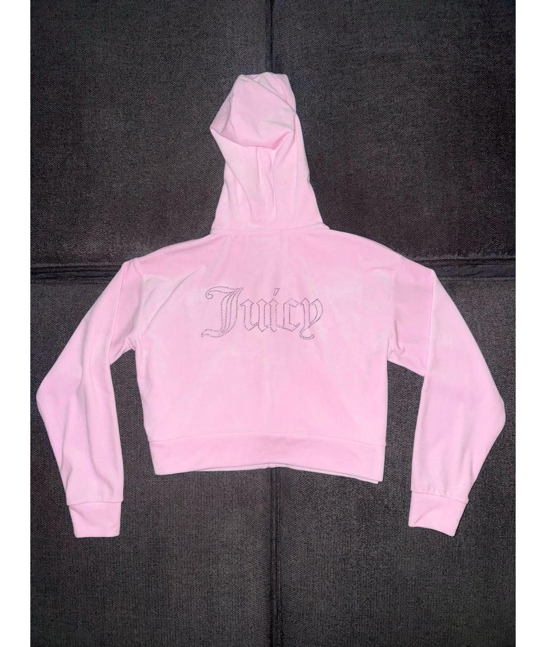 JUICY COUTURE Розовый велюровый костюм с брюками, фото 4