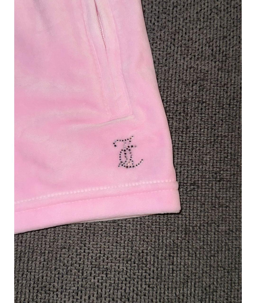 JUICY COUTURE Розовый велюровый костюм с брюками, фото 6