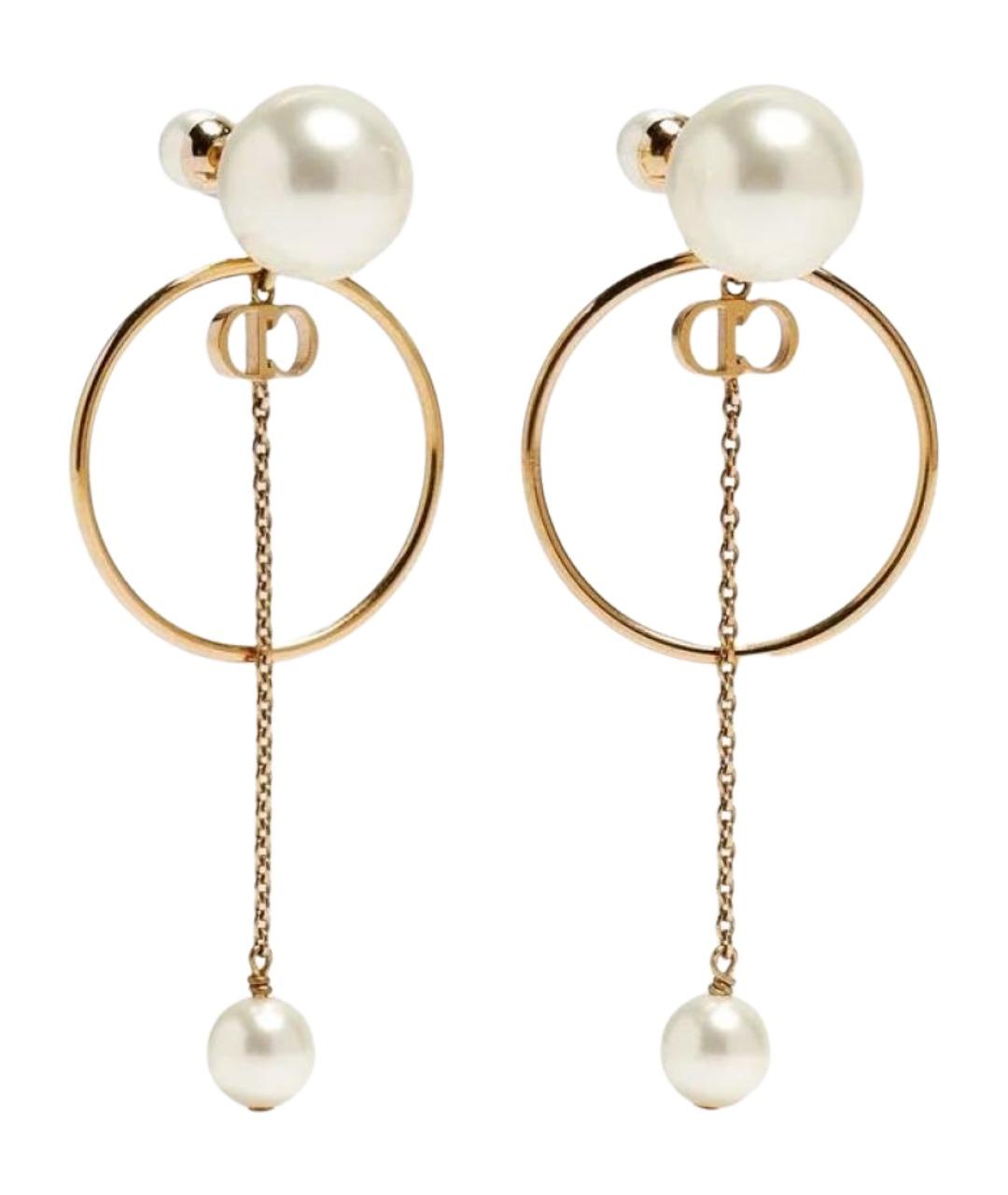 CHRISTIAN DIOR Золотые жемчужные серьги, фото 1