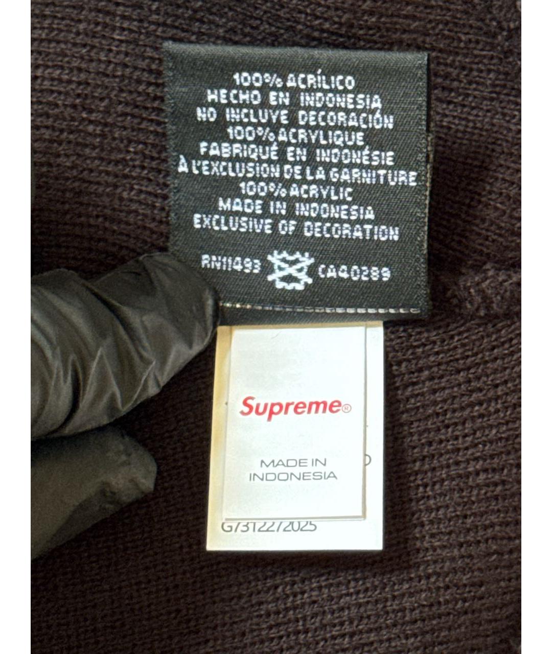 SUPREME Черная шапка, фото 7