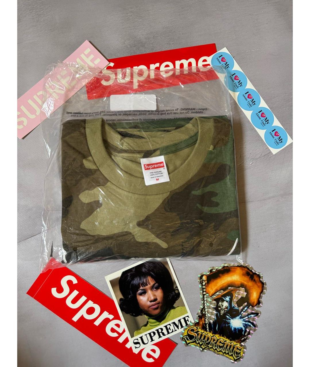 SUPREME Мульти хлопковая футболка, фото 2
