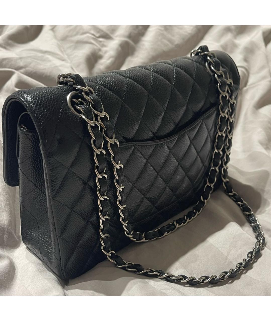 CHANEL Черная кожаная сумка через плечо, фото 4