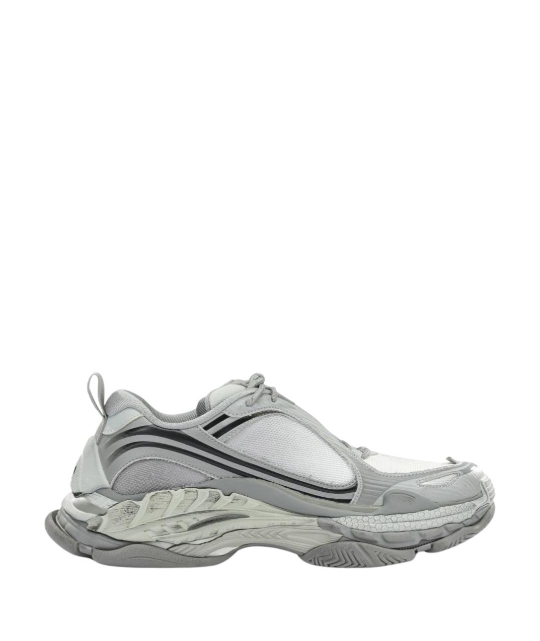 BALENCIAGA Серые текстильные низкие кроссовки / кеды, фото 1