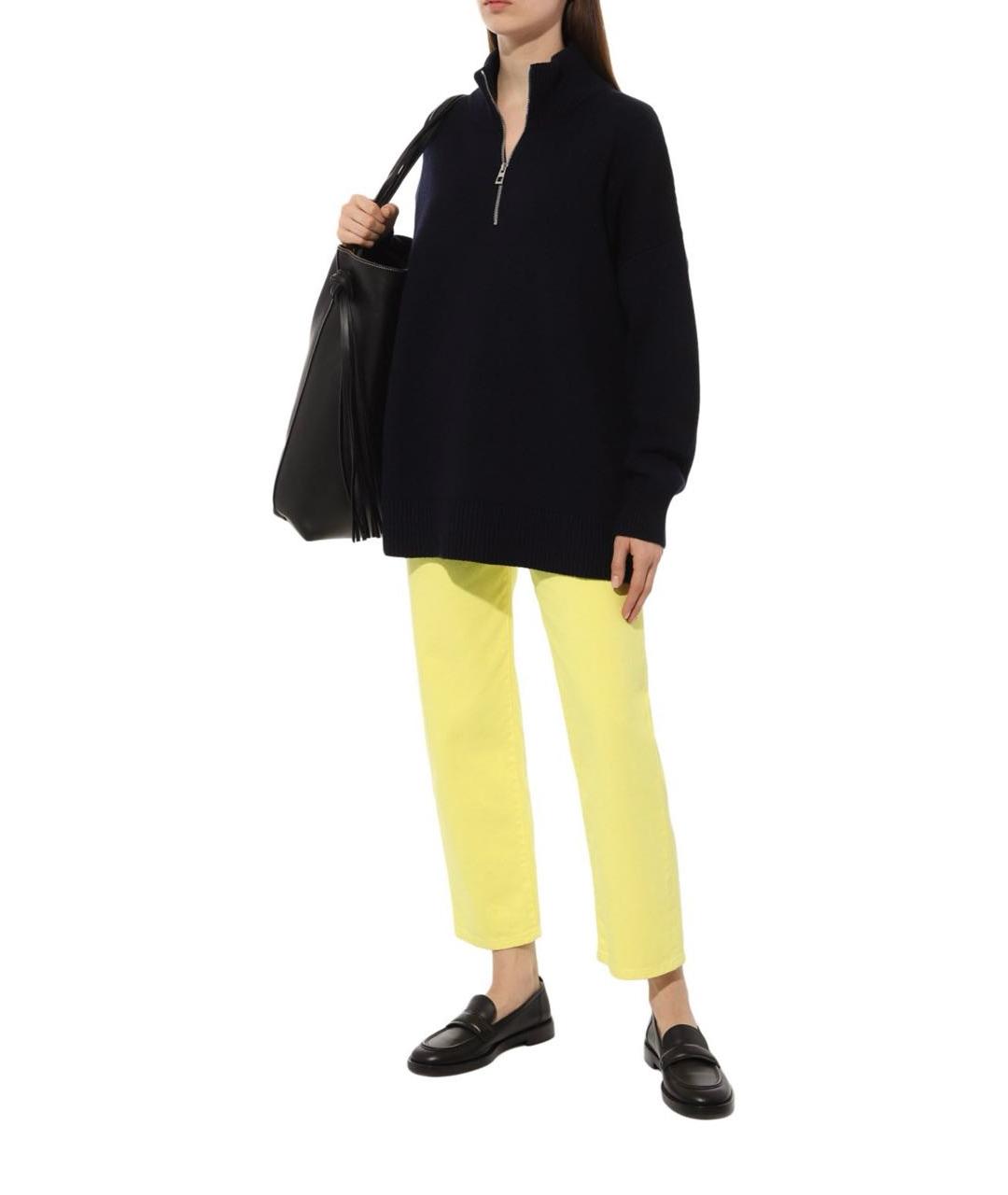 MSGM Желтые хлопковые прямые джинсы, фото 5