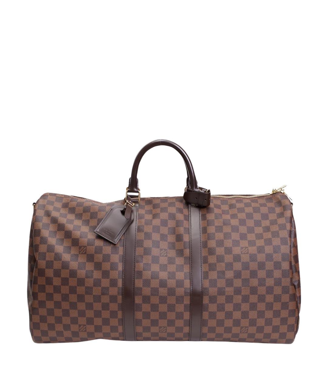 LOUIS VUITTON Коричневая кожаная дорожная/спортивная сумка, фото 1
