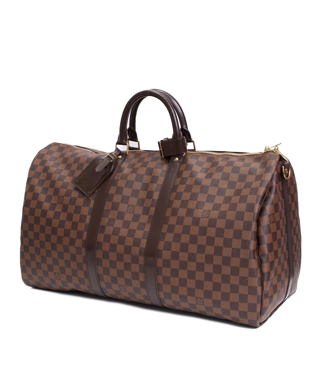 LOUIS VUITTON Коричневая кожаная дорожная/спортивная сумка, фото 2