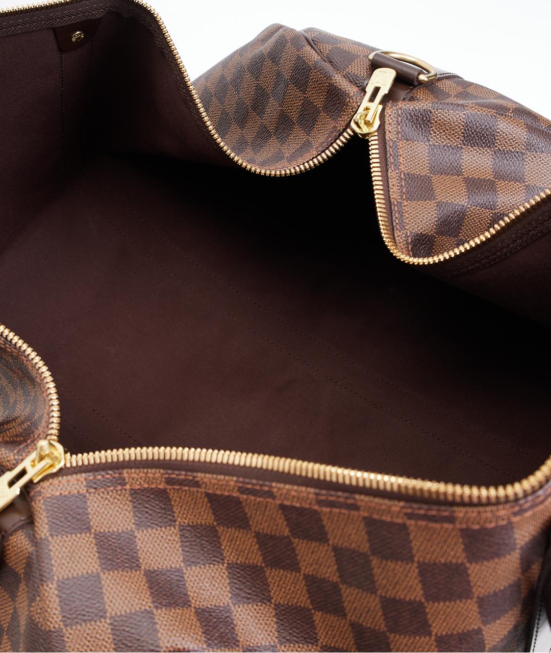 LOUIS VUITTON Коричневая кожаная дорожная/спортивная сумка, фото 6