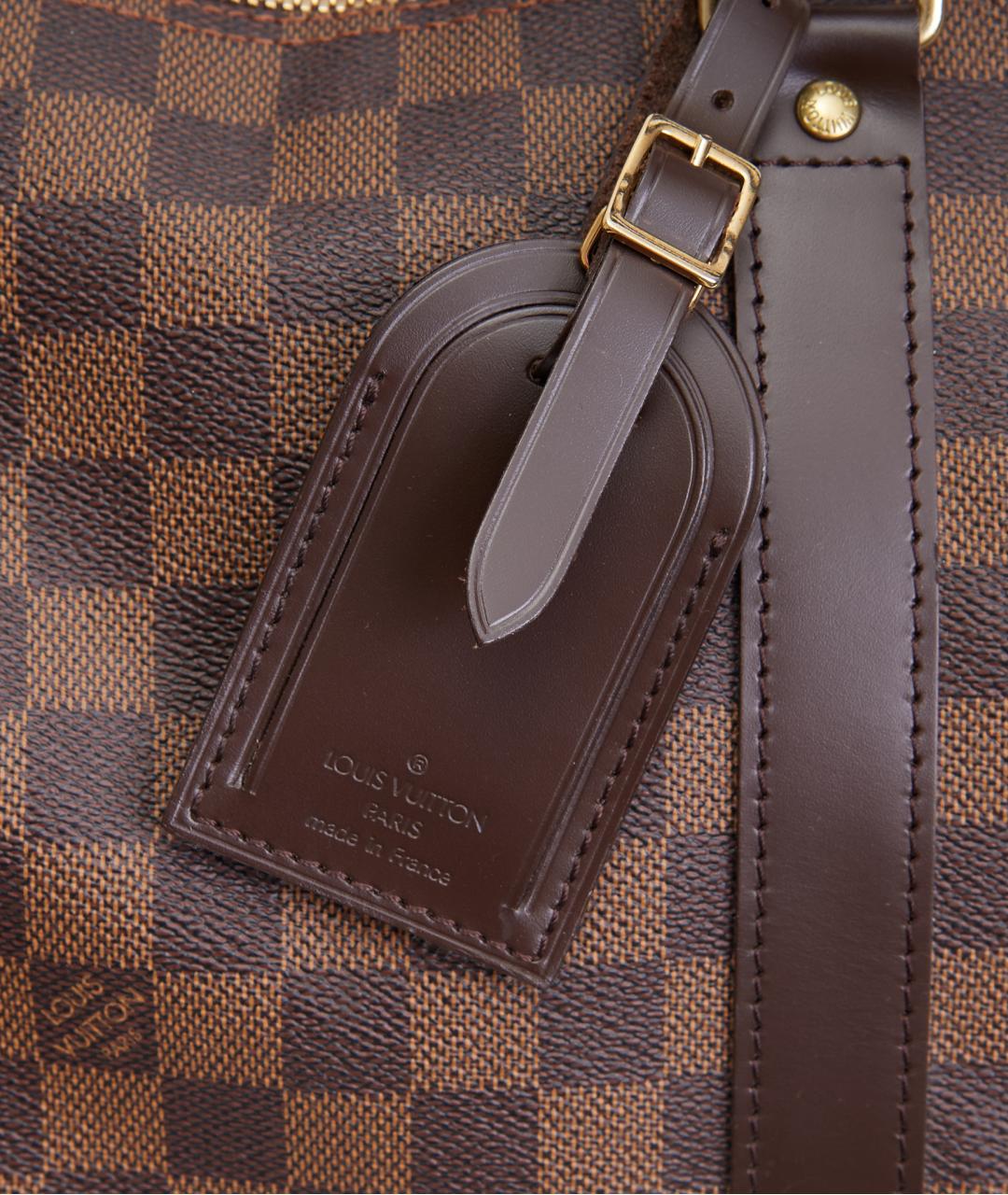 LOUIS VUITTON Коричневая кожаная дорожная/спортивная сумка, фото 4