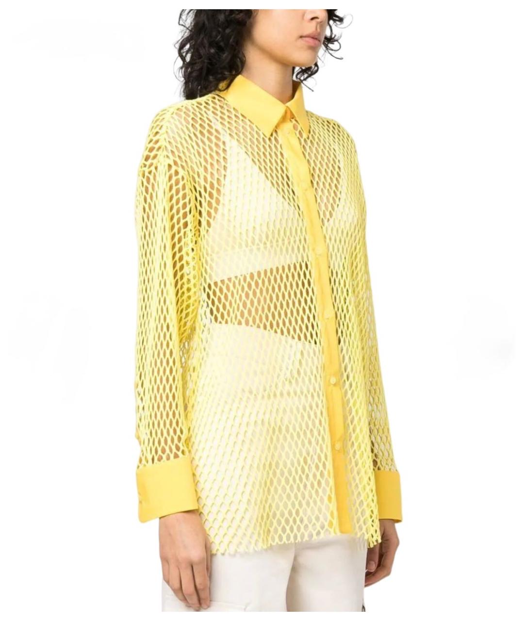 MSGM Желтая хлопковая рубашка, фото 2