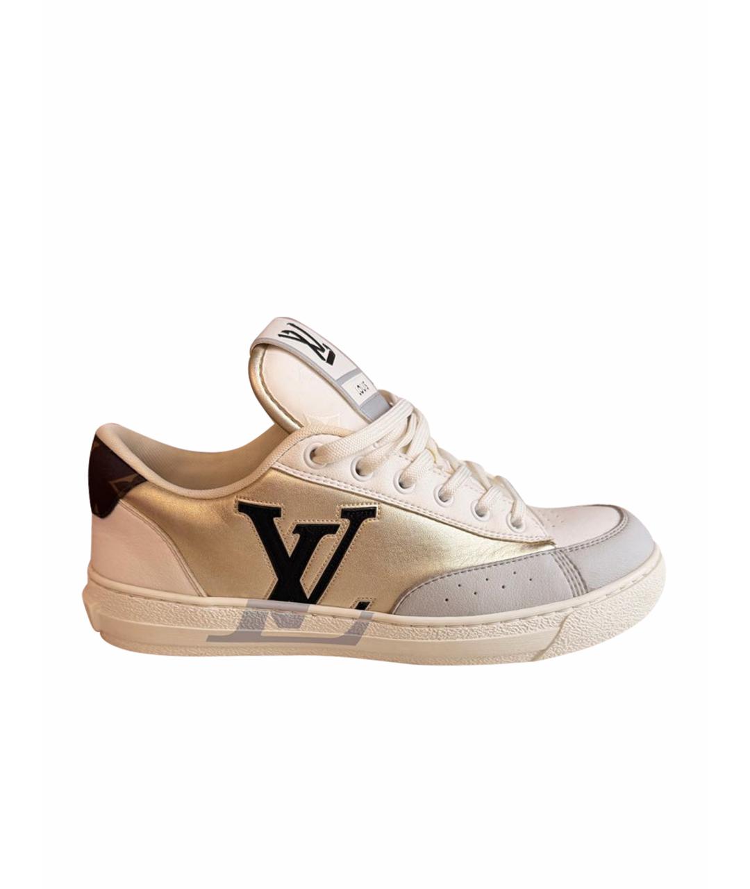 LOUIS VUITTON Белые кожаные кеды, фото 1