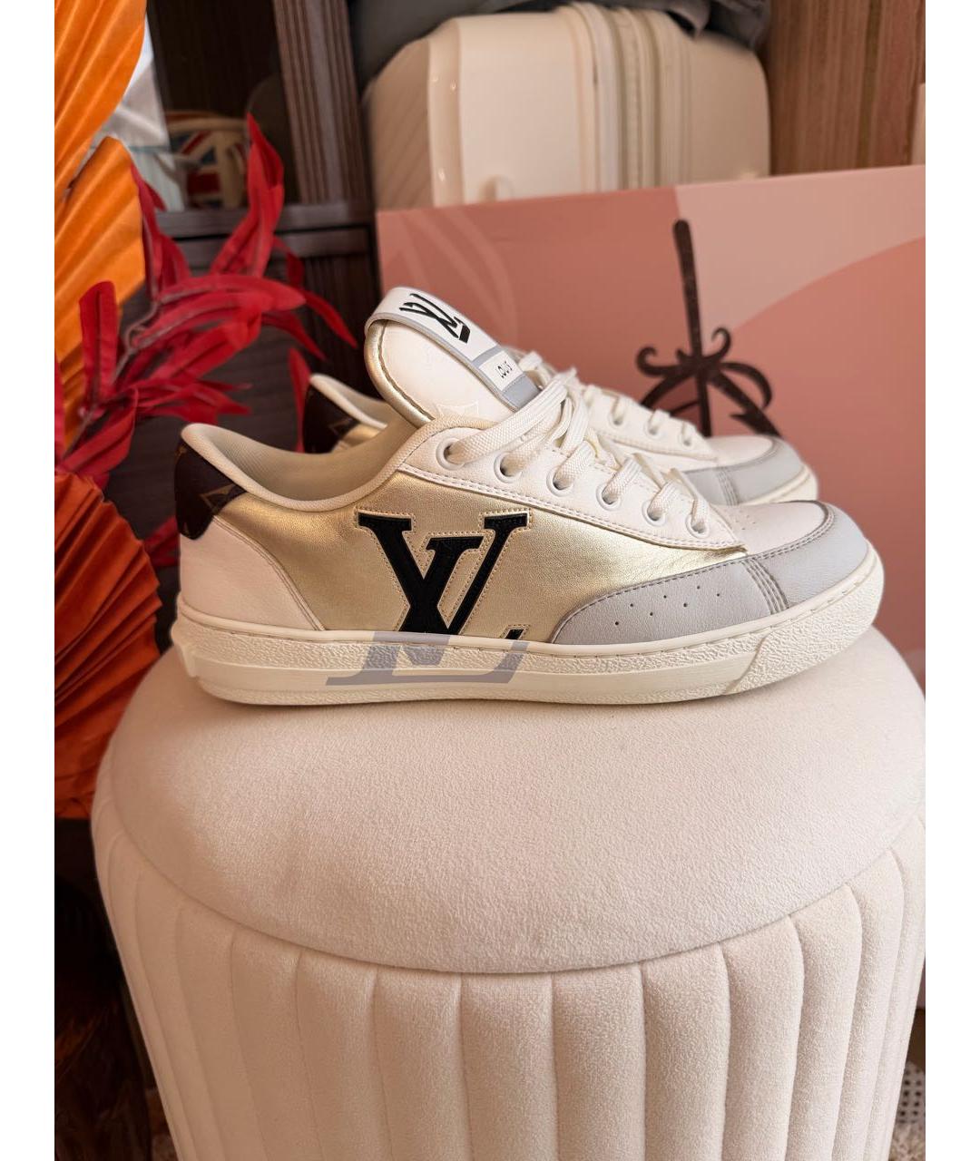 LOUIS VUITTON Белые кожаные кеды, фото 8