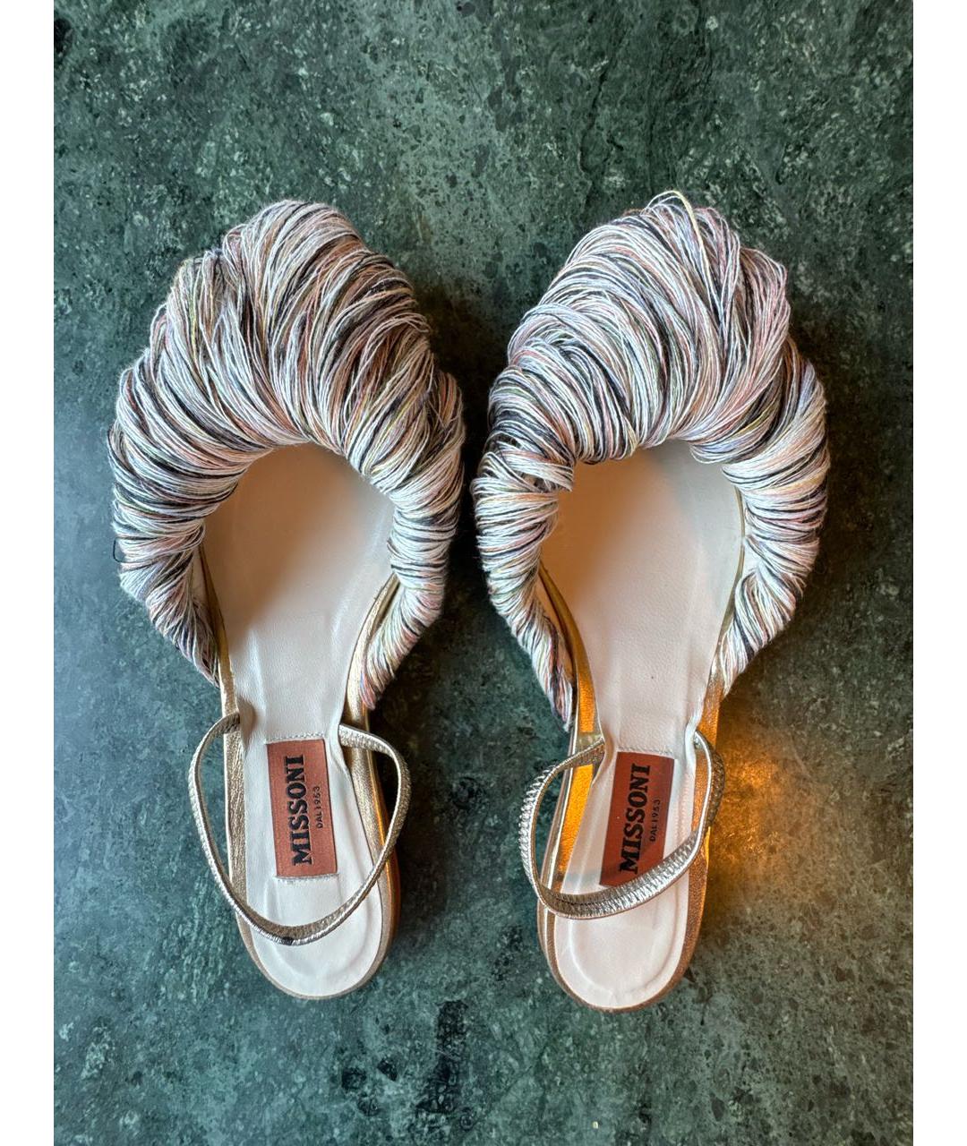 MISSONI Мульти текстильные босоножки, фото 2