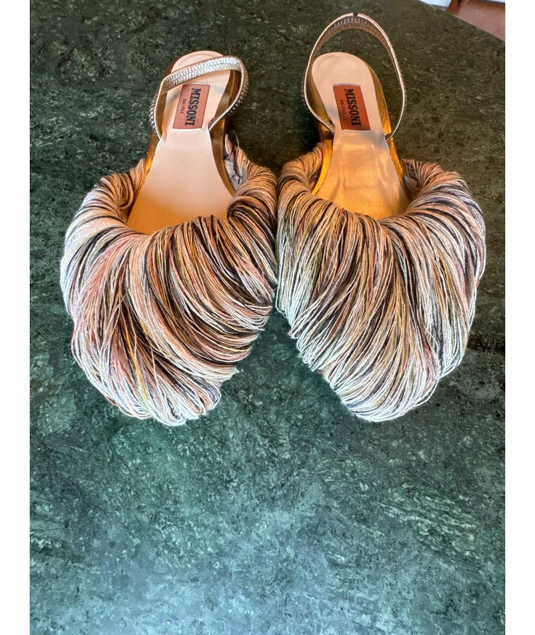 MISSONI Мульти текстильные босоножки, фото 3