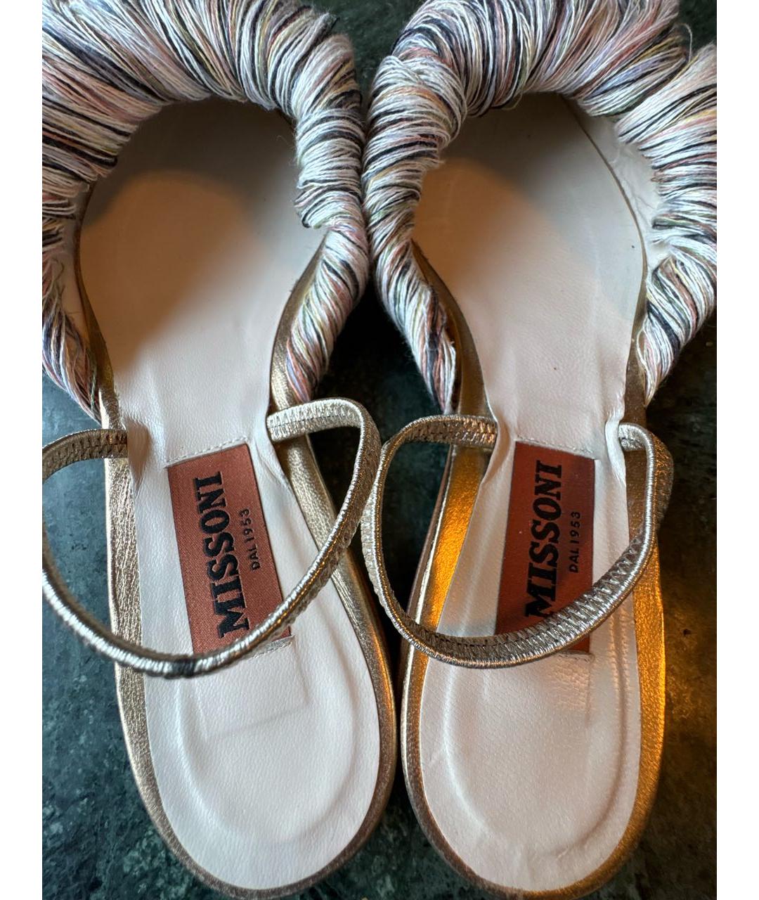 MISSONI Мульти текстильные босоножки, фото 4