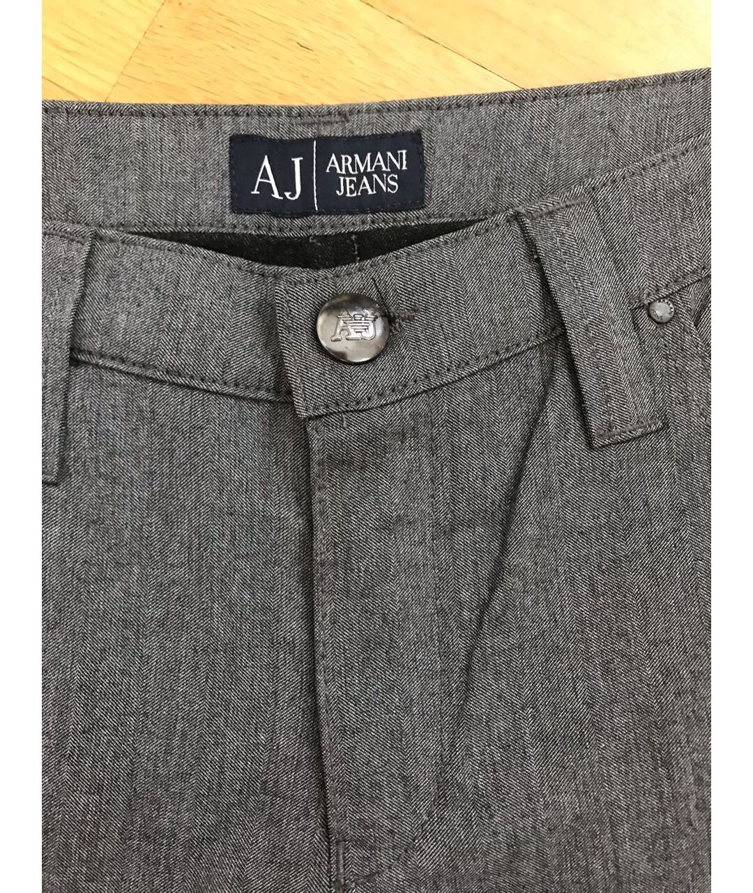 ARMANI JEANS Серые брюки широкие, фото 3