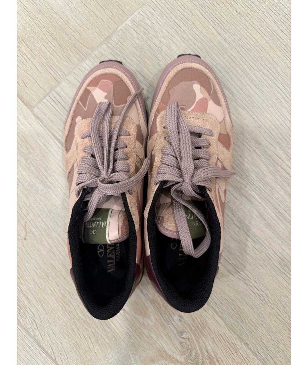 VALENTINO Розовые кожаные кроссовки, фото 2