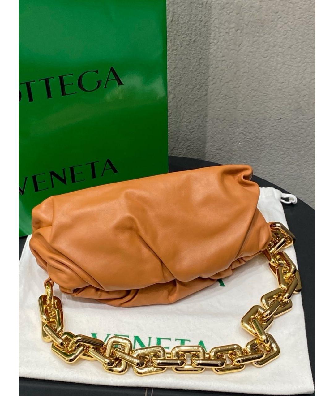 BOTTEGA VENETA Оранжевая кожаная сумка через плечо, фото 6