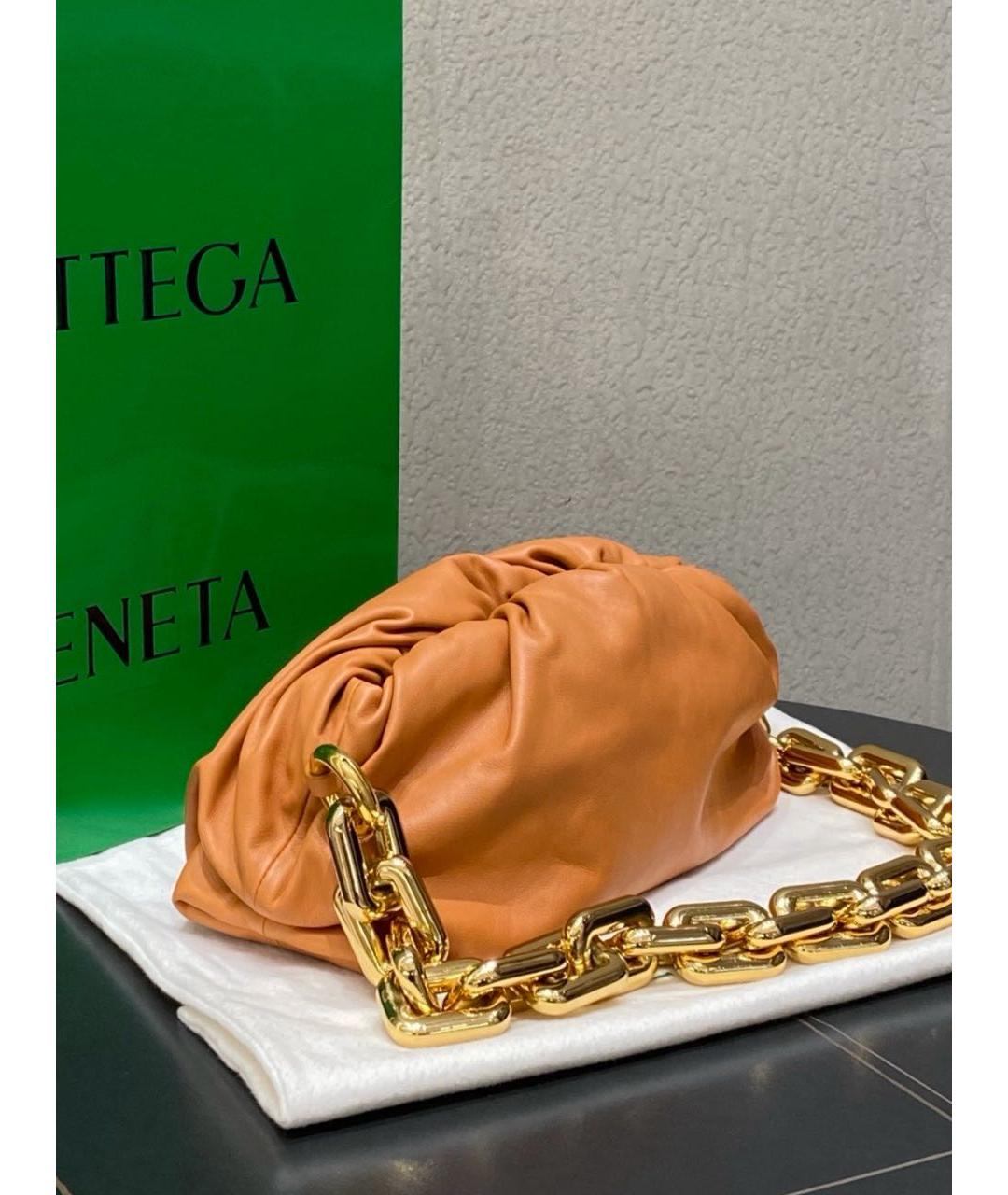 BOTTEGA VENETA Оранжевая кожаная сумка через плечо, фото 4
