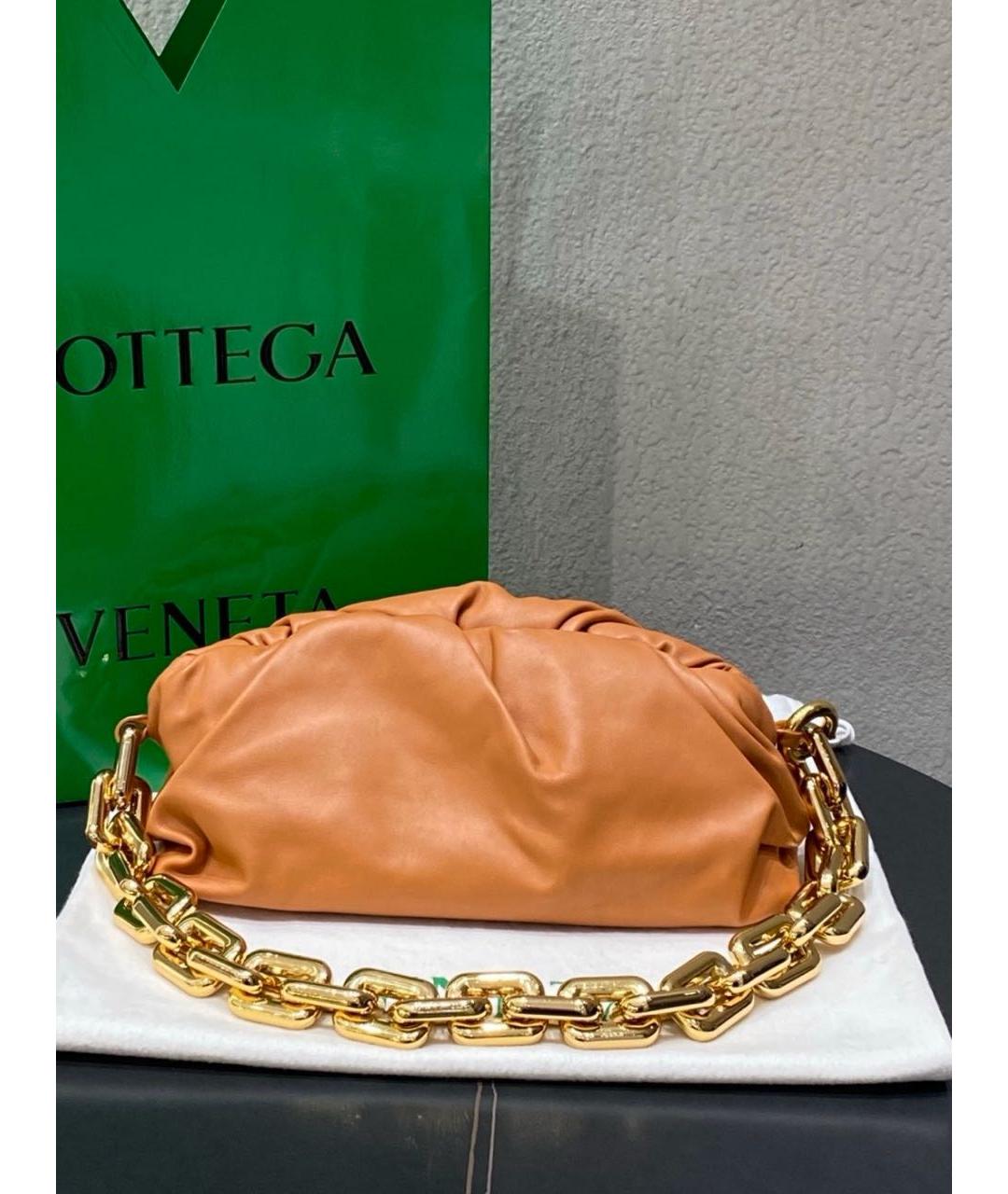BOTTEGA VENETA Оранжевая кожаная сумка через плечо, фото 8