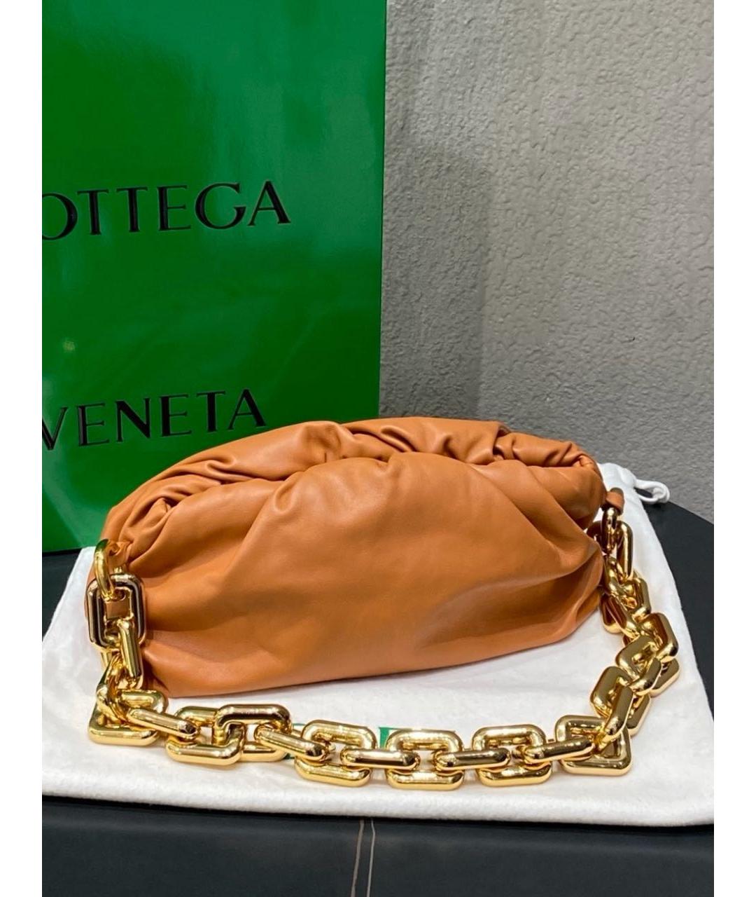 BOTTEGA VENETA Оранжевая кожаная сумка через плечо, фото 3