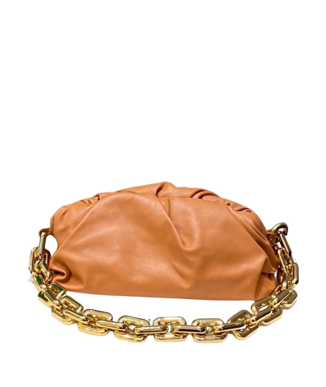 BOTTEGA VENETA Оранжевая кожаная сумка через плечо, фото 1
