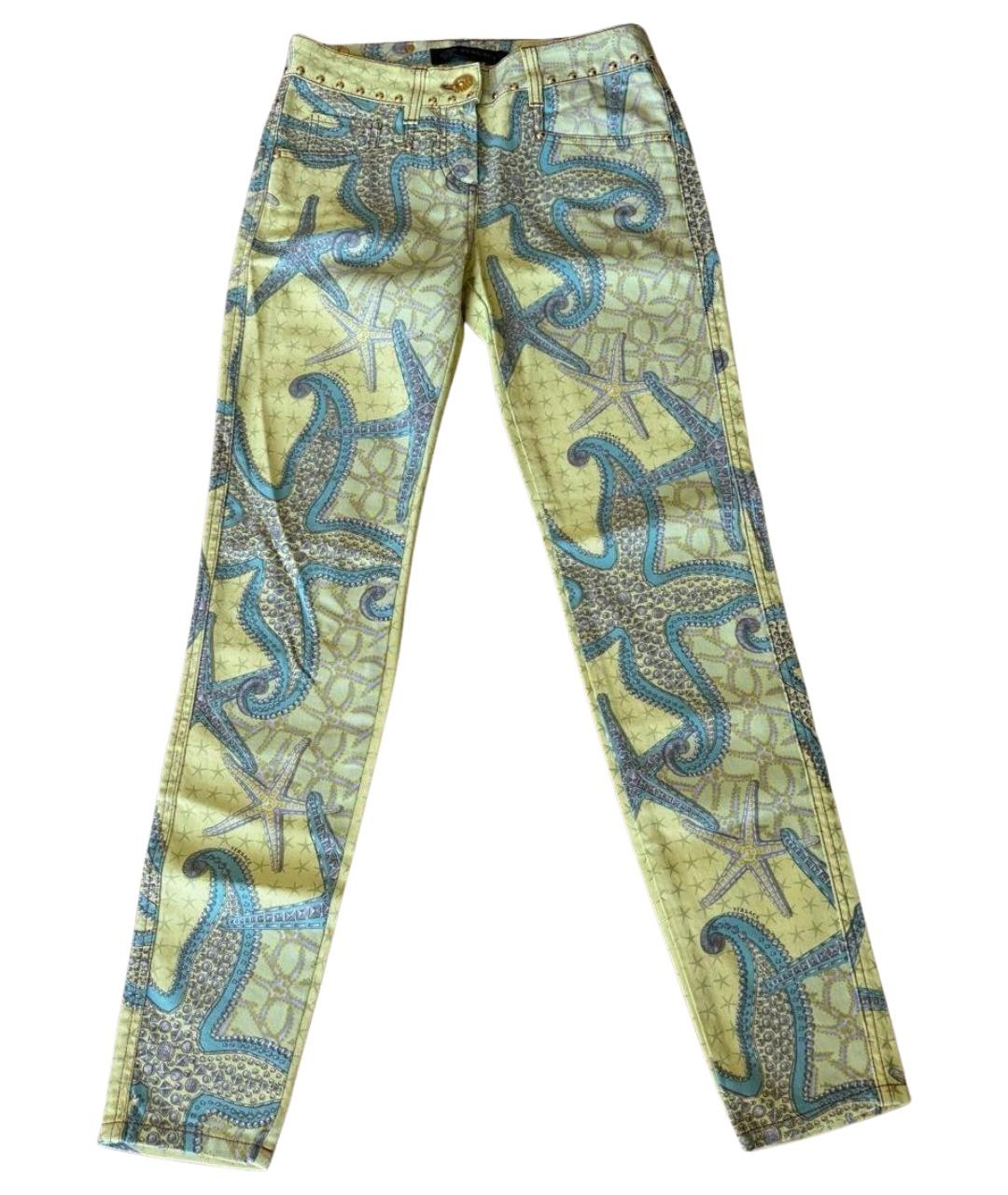VERSACE Желтые джинсы слим, фото 1