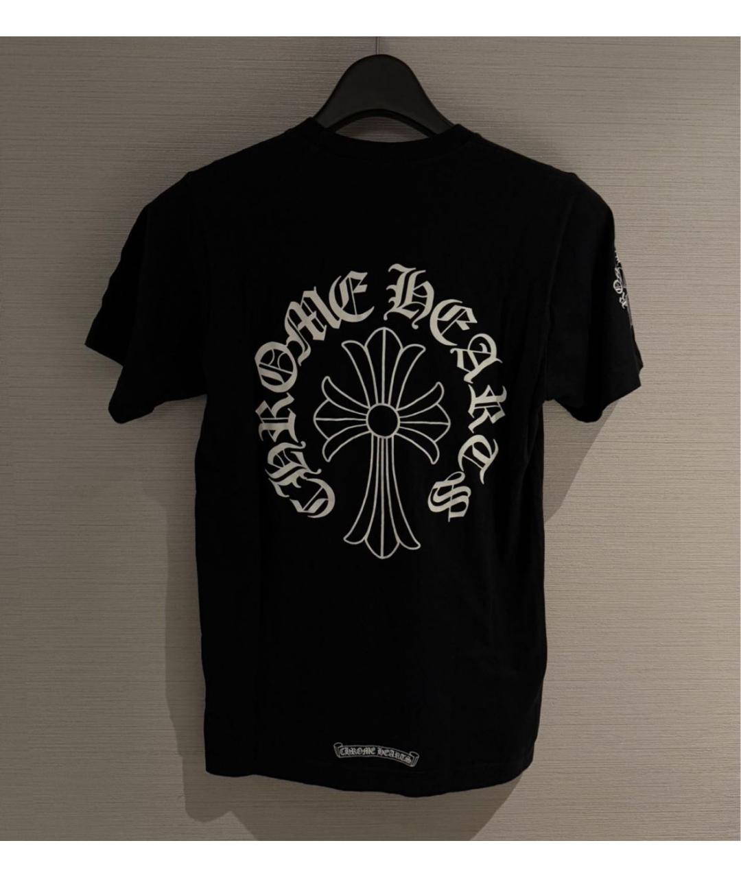 CHROME HEARTS Черная хлопковая футболка, фото 3
