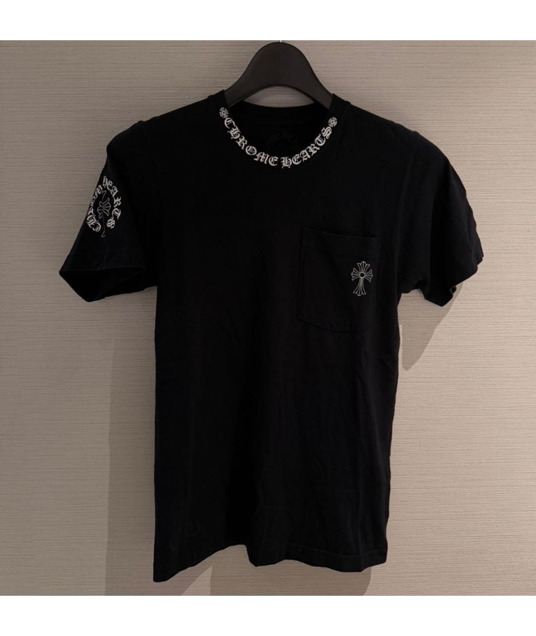 CHROME HEARTS Черная хлопковая футболка, фото 2