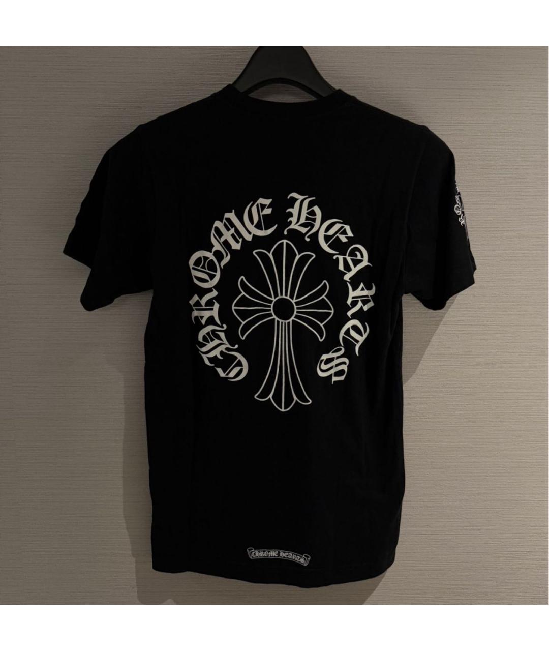 CHROME HEARTS Черная хлопковая футболка, фото 3