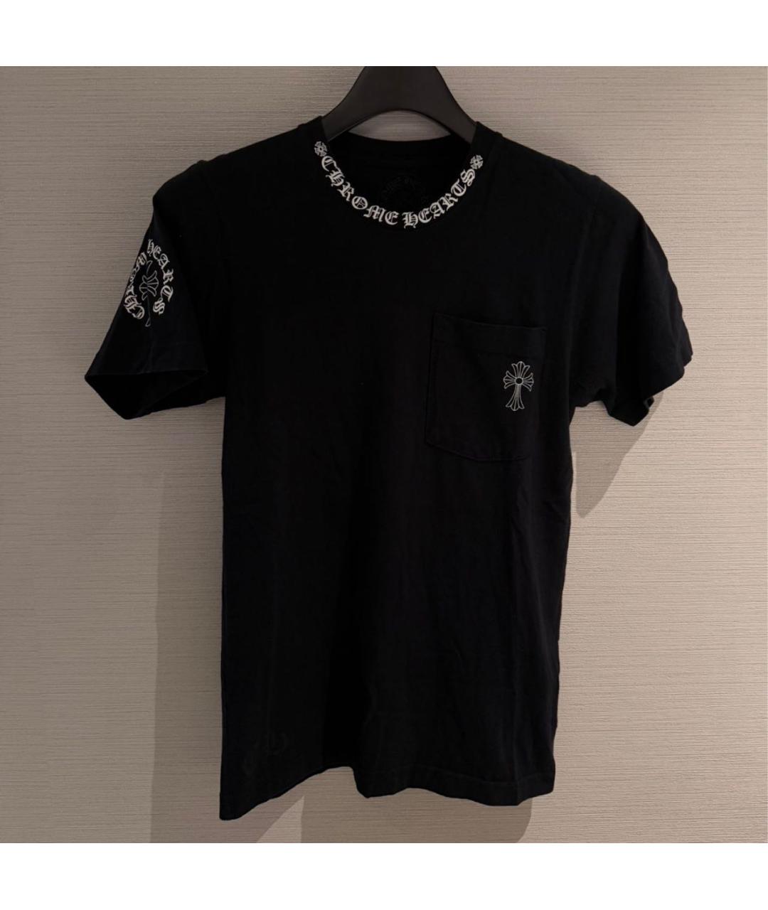 CHROME HEARTS Черная хлопковая футболка, фото 2
