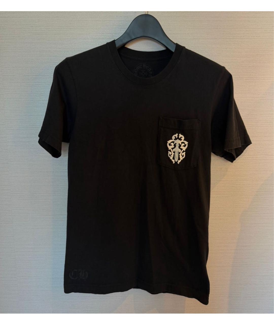 CHROME HEARTS Черная хлопковая футболка, фото 2