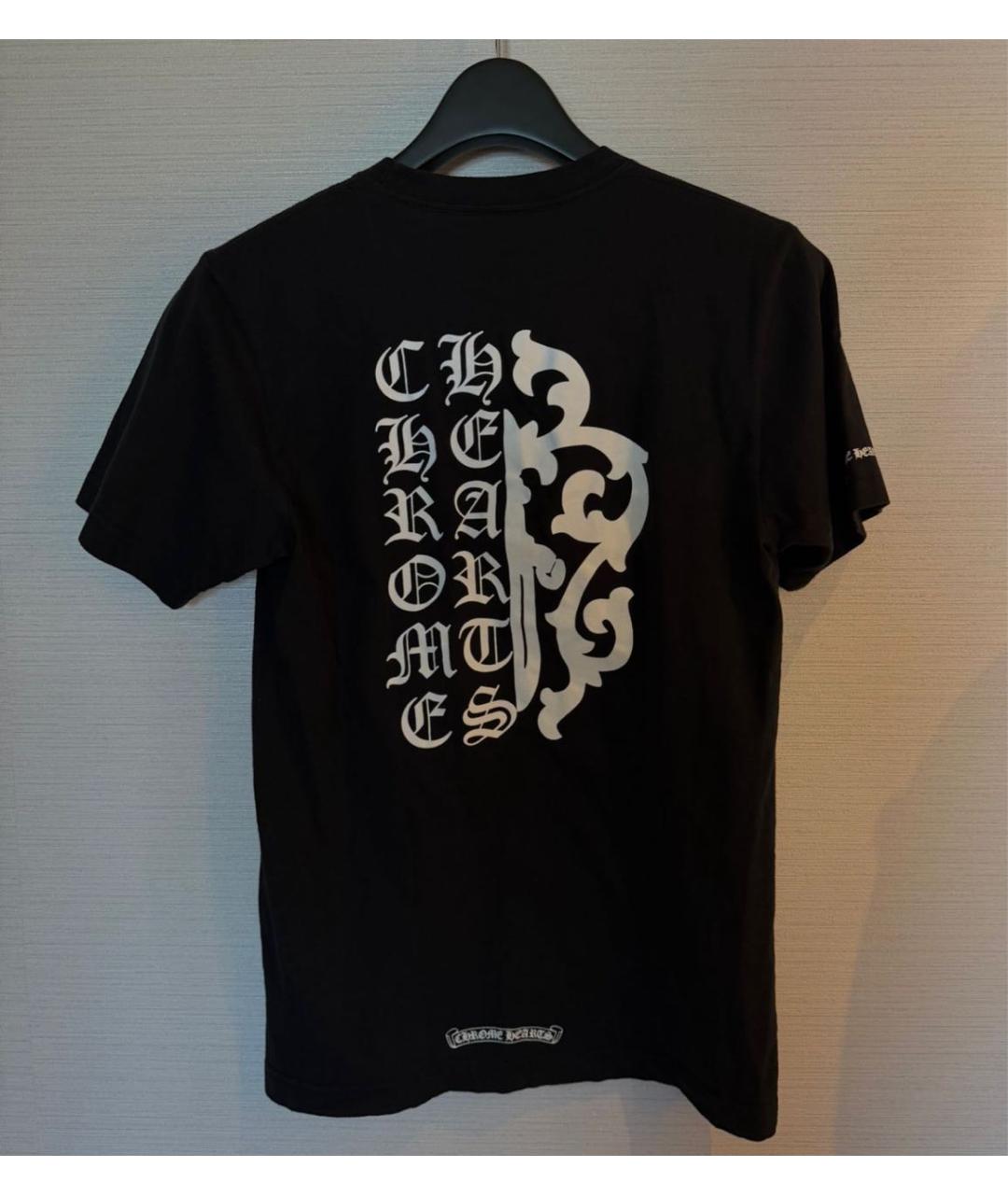 CHROME HEARTS Черная хлопковая футболка, фото 3