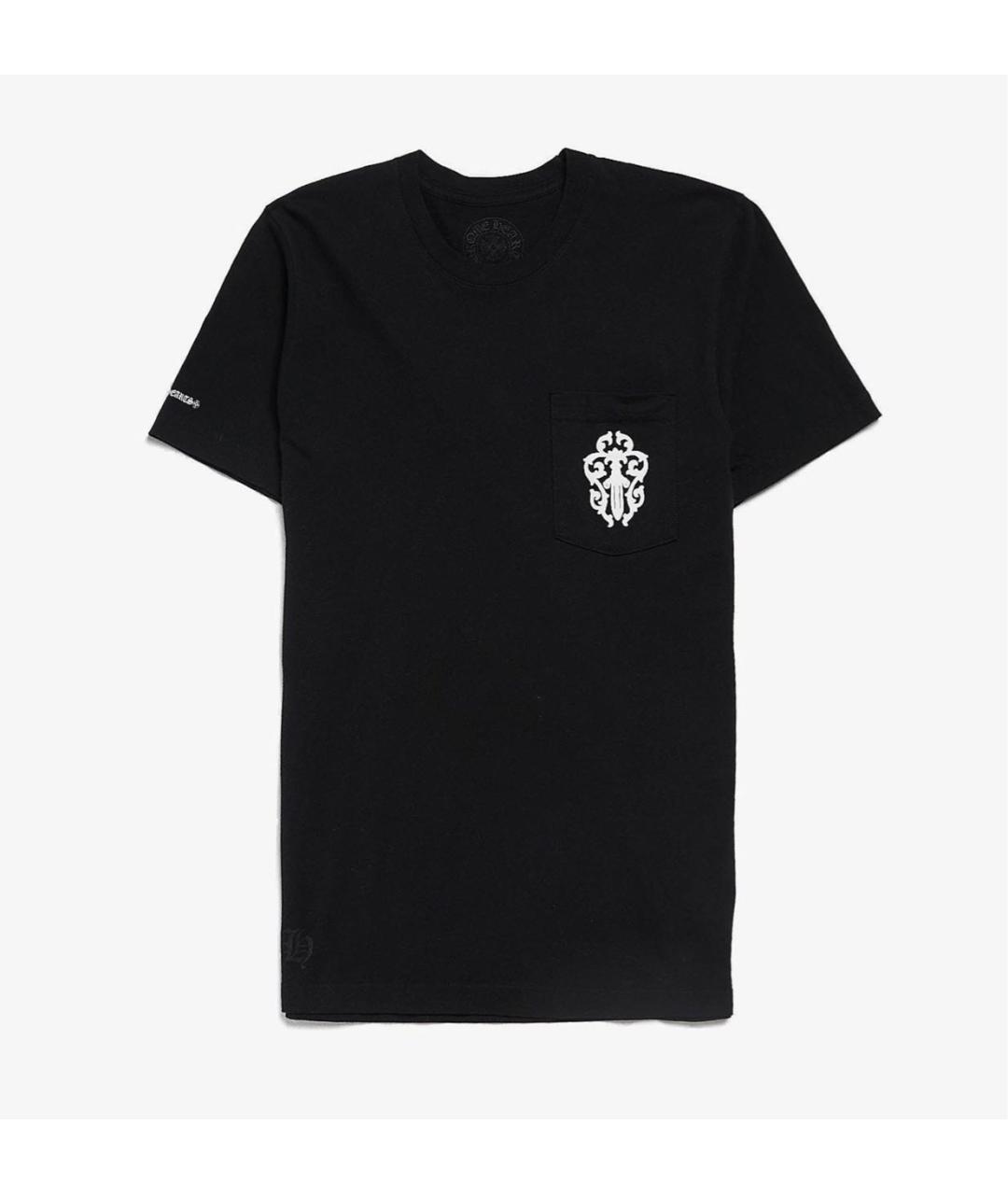 CHROME HEARTS Черная хлопковая футболка, фото 4