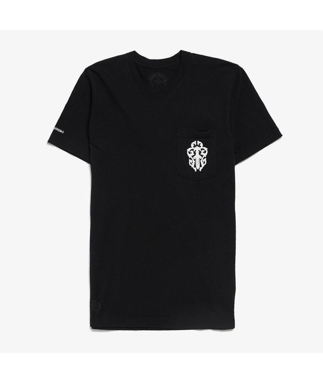 CHROME HEARTS Черная хлопковая футболка, фото 4