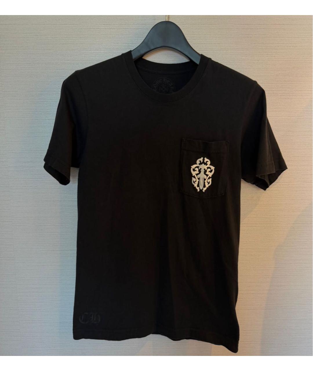 CHROME HEARTS Черная хлопковая футболка, фото 2