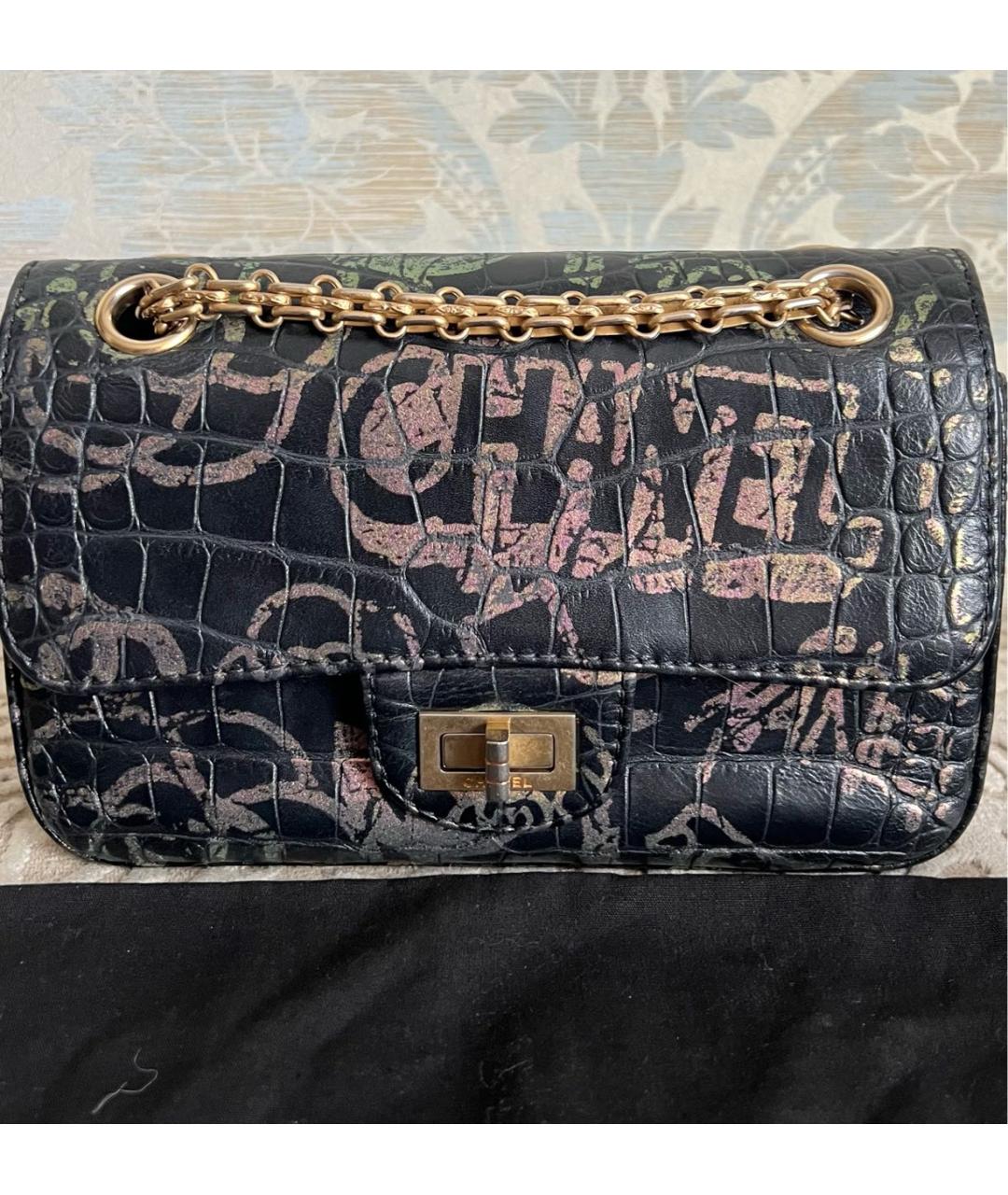 CHANEL Черная кожаная сумка через плечо, фото 2